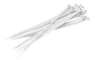 F-FELDTMANN-Handwerks-Bedarf, Kabelbinder, Beutel á 100 Stück, weiß