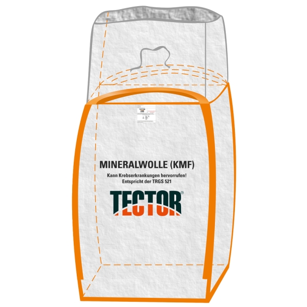 F-Big-Bag, Mineralwolle, 90 x 90 x 120 cm, Aufdruck: Mineralfaserabf�lle