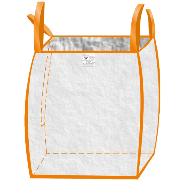 F-Karton-Big-Bag, 90 x 90 x 90 cm, unbeschichtet, Tragkraft: 1500 KG