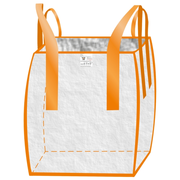 F-Big-Bag, oben offen 90 x 90 x 90 cm, 4 Cross-Corner Schlaufen, Tragkraft: 1500 KG