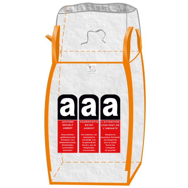 F-Big-Bag, f�r Asbest, bechichtet, mit Sch�rze, TRAGKRAFT: 1.000 KG