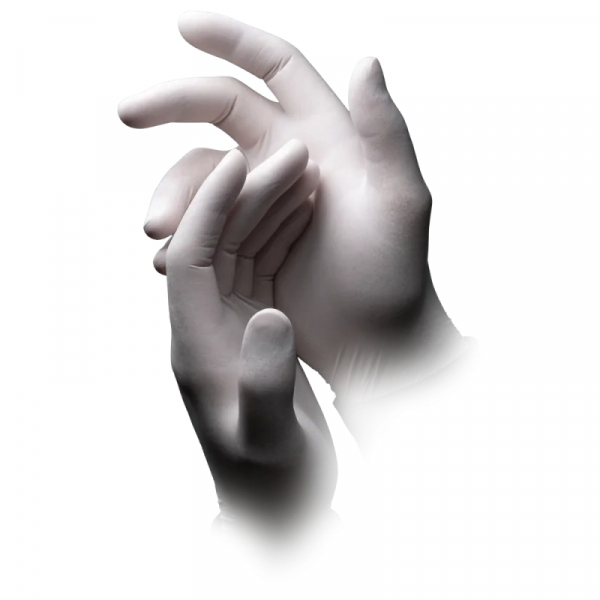 AMPRI-Einweg-Latex-Einmal-Untersuchungs-Handschuhe, BASIC-TOUCH, puderfrei, unsteril, 240 mm lang, Pkg  100 Stck, VE = 10 Pkg, hell-blau