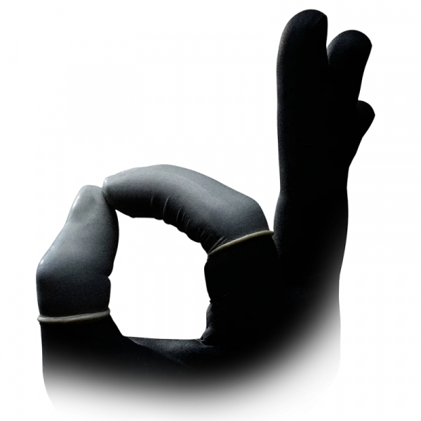 AMPRI-Hand-Schutz, Einweg-Latex-Einmal-Fingerlinge, MED COMFORT, gerollt, puderfrei, unsteril, Pkg  100 Stck, VE = 10 Pkg, transparent
