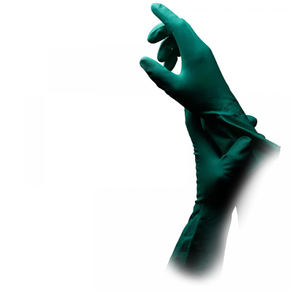 AMPRI-Nitril-Industrie-Arbeits-Handschuhe, CLEAN EXPERT NITRIL, chloriert, latexfrei, baumwollbeflockt, VE = Pkg.  12 Paar, gr