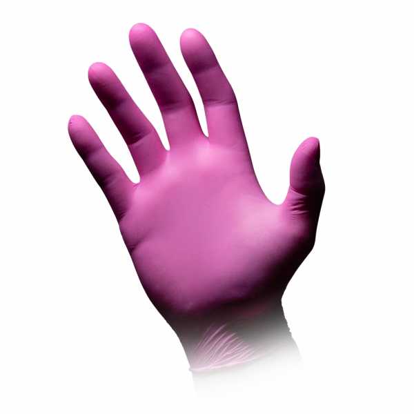 AMPRI-Hand-Schutz, Einweg-Nitril-Einmal-Untersuchungs-Handschuhe, STYLE BERRY, puderfrei, unsteril, magenta, VE = 100 Stk.