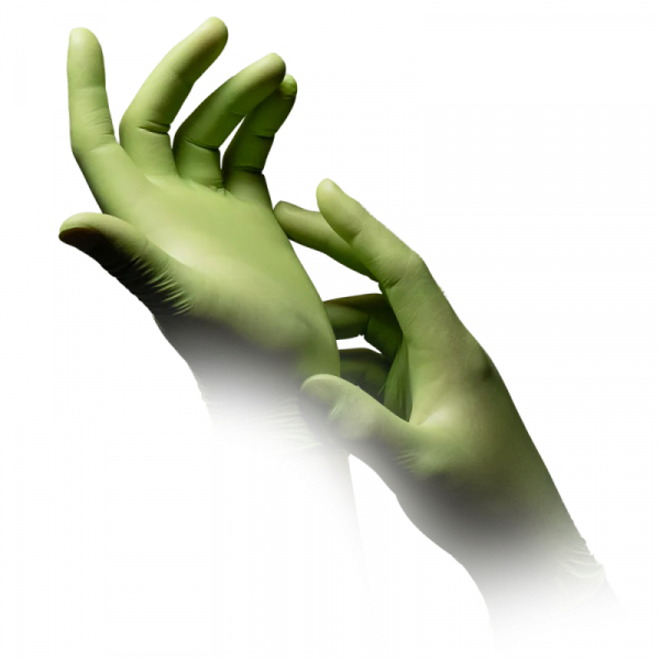 AMPRI-Hand-Schutz, Einweg-Nitril-Einmal-Untersuchungs-Handschuhe, STYLE APPLE, puderfrei, unsteril, Pkg  100 Stck, VE = 10 Pkg, apfelgrn