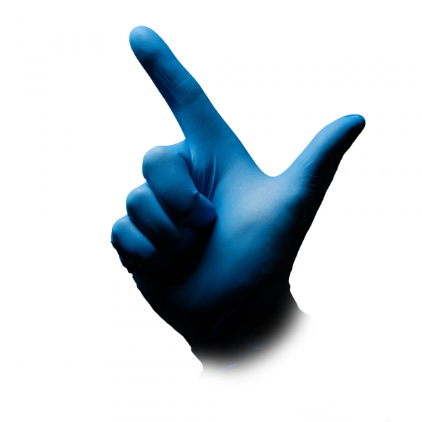 AMPRI-Hand-Schutz, Einweg-Nitril-Einmal-Untersuchungs-Handschuhe, BLUE COMFORT, puderfrei, unsteril, Pkg  100 Stck, VE = 10 Pkg, blau