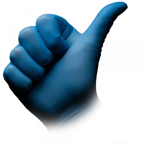 AMPRI-Hand-Schutz, Einweg-Nitril-Einmal-Untersuchungs-Handschuhe, BLUE ECO PLUS, puderfrei, unsteril, Pkg  100 Stck, VE = 1 Pkg, blau