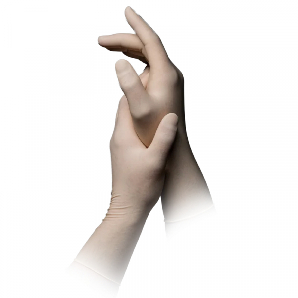 AMPRI-Hand-Schutz, Einweg-Latex-Einmal-Untersuchungs-Handschuhe, MED COMFORT 300, puderfrei, unsteril, Pkg  100 Stck, VE = 10 Pkg, wei
