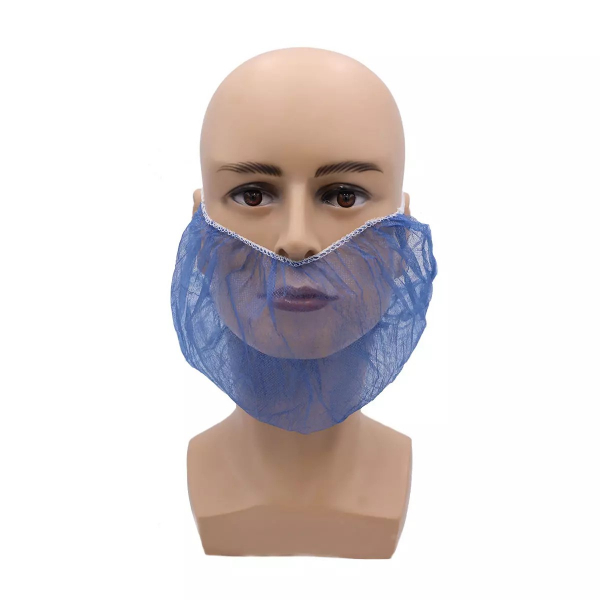 AMPRI-Einweg-Einmal-Bartmasken, MED COMFORT PP BARTMASKE, mit Elastikbändern, VE = Pkg á 100 Stück, blau