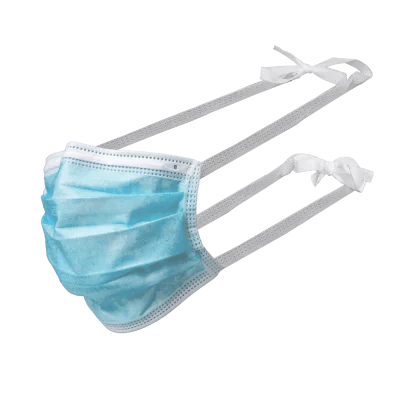 AMPRI-Basic-Plus Vlies-Mundschutz zum Binden, blau