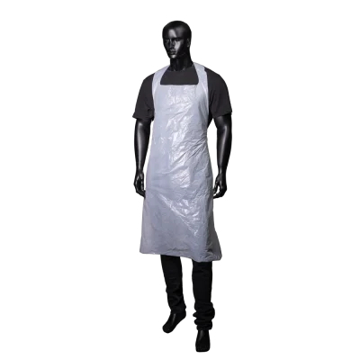 AMPRI-Med-Comfort-Einwegschürzen,weiß, glatte Oberfläche, 75 x 125cm, Polyethylen, VE= 10 Boxen á 50 Stück