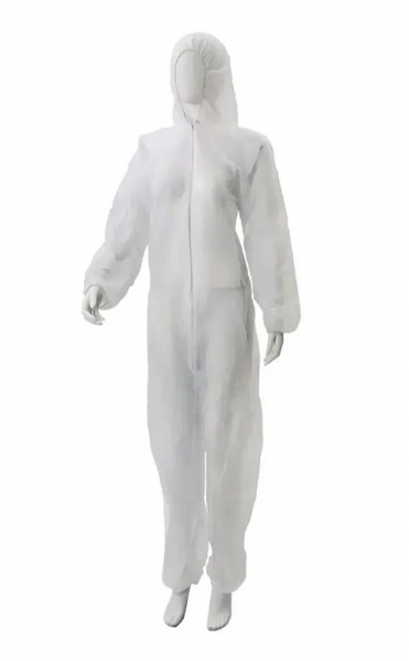 AMPRI-MED COMFORT PP-Overall mit Kaputze, wei
