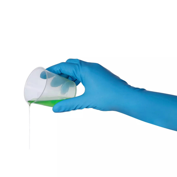 Einweg-Handschuh, SolidSafety HighRisk Pro Nitril-Chemikalienschutzhandschuh, puderfrei blau, Pkg. a 50 Stck