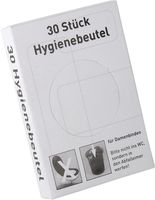 AMPRI-PE-Hygienebeutel, bedruckt, Box = 12,5 x 8,5 x 2 cm, VE = Pkg.  30 Stck