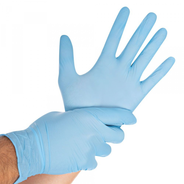 AMPRI-Einweg-Nitril-Handschuhe, Protect Line Blue, puderfrei