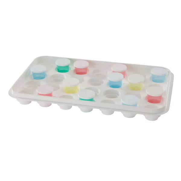 AMPRI-Hygiene, Tablett für 28 Einweg-Einmal-Medizin-Becher, VE = 15 Stück/Karton