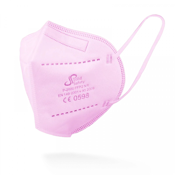 AMPRI-SolidSafety Filtrierende Halbmaske FFP2 NR, Box  5 Stk., pink