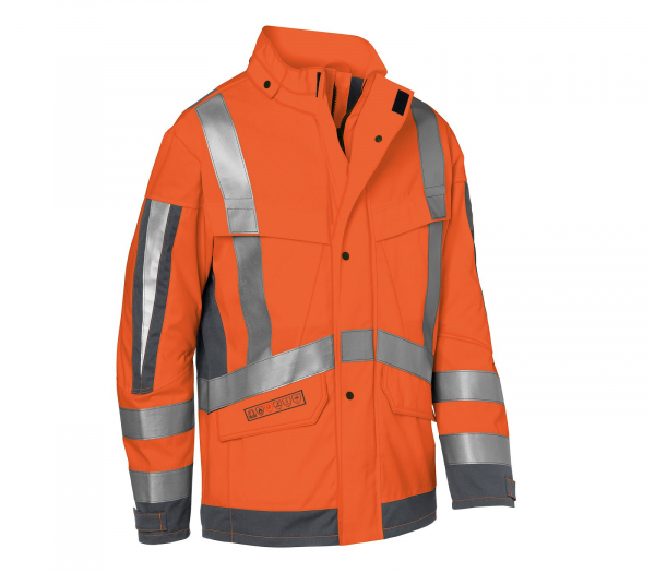 KBLER- Damen- Wetterjacke, PROTECTIQ HIGH VIS, Arc2, PSA 3, ca. 300 g/m, warnorange/ anthrazit