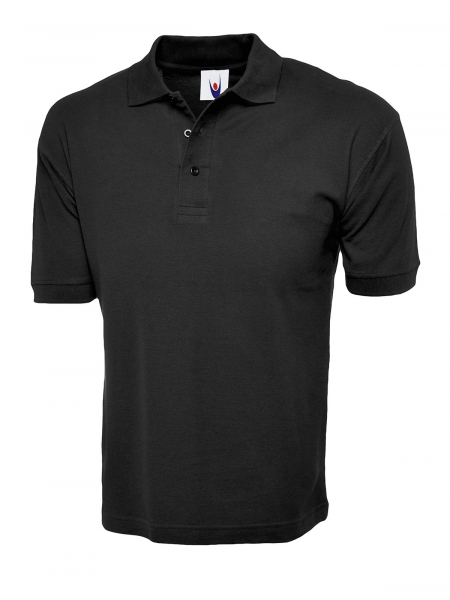Uneek-Clothing-Cotton Rich Poloshirt, black