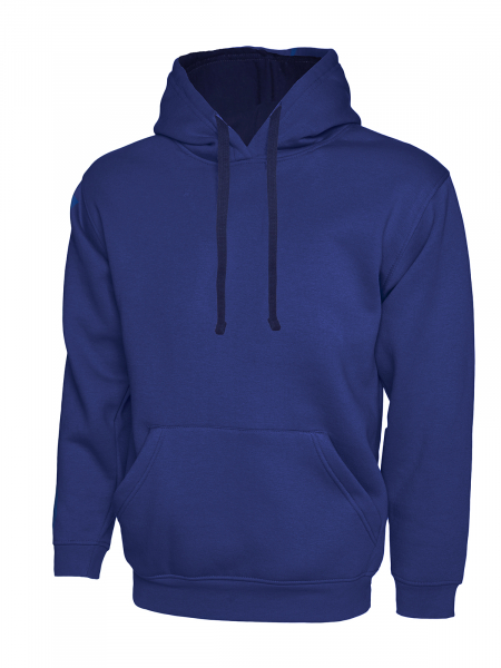 Uneek-Clothing-Contrast Hooded Sweatshirt, navy/heather grey