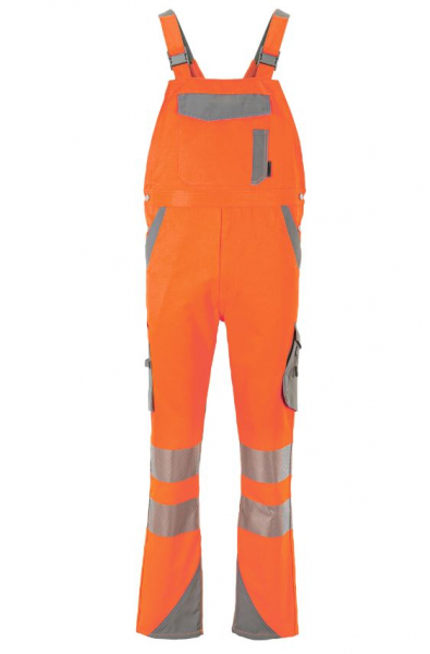 PLANAM-Norit Warnschutz Herren Latzhose, orange/zink