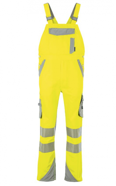 PLANAM-Norit Warnschutz Herren Latzhose, gelb/zink