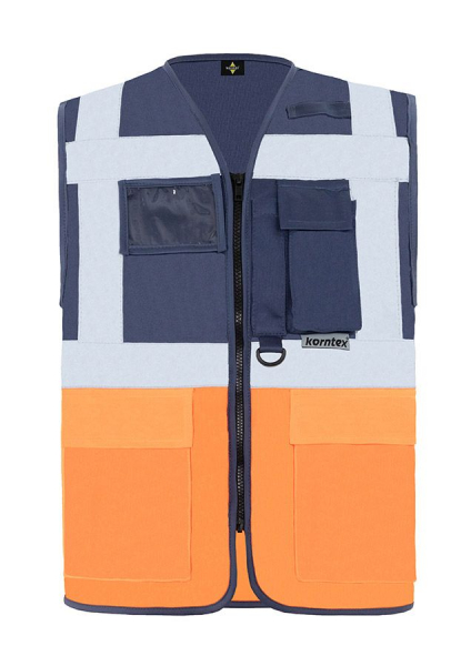 KORNTEX-Mulit-Funktions-Warnschutzweste, marineblau/signal-orange