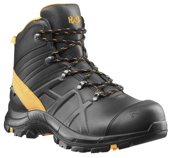 HAIX 610031-S3 Sicherheitsschuhe, hoch, BLACK EAGLE Safety 54, MID BLACK/ORANGE, schwarz/orange