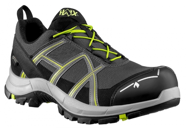 HAIX 610042-S3 Sicherheitshalbschuhe, BLACK EAGLE Safety 40.1, LOW STONE/CITRUS, grau/grn