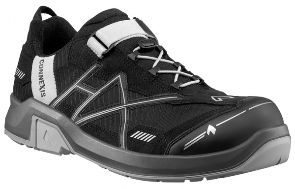 HAIX 630004-S1P Sicherheitshalbschuhe, CONNEXIS Safety T S1P, LOW BLACK/SILVER, schwarz/silber