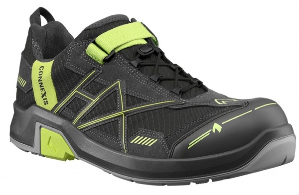 HAIX 630010-S1P Sicherheitshalbschuhe, CONNEXIS Safety T S1P, LOW GREY/CITRUS, grau/grün
