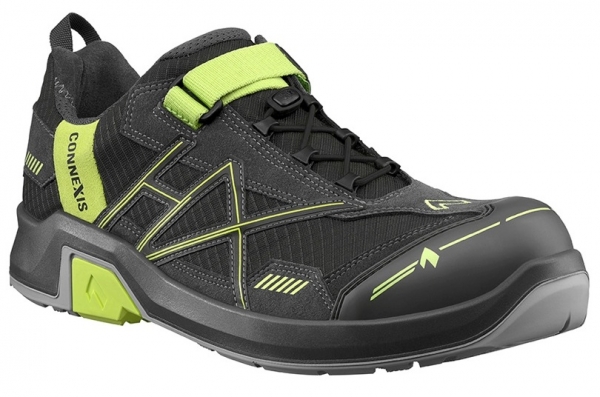 HAIX 630011-S1P Damen-Sicherheitshalbschuhe, CONNEXIS Safety T WS S1P, LOW GREY/CITRUS, grau/grün