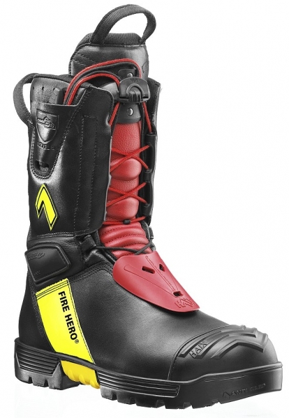 HAIX 507004-Feuerwehrstiefel, FIRE HERO 2, schwarz/rot/gelb