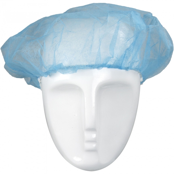 ASATEX-Einweg-Kopfhaube Barettform H52B, blau, VE = 10 Pkg. á 100 Stk.