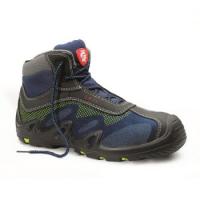 JORI-S3-Sicherheits-Arbeits-Berufs-Schuhe, Schnrstiefel, hoch, HARVEY Mid S3, schwarz/blau/gelb