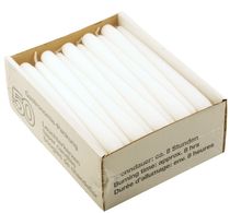 PL-Hygiene, Leuchter-Kerzen, 23 cm, 7,5 - 8 Stunden Brenndauer, 200 Stück, weiß