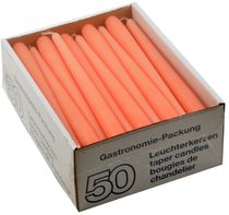 PL-Hygiene, Leuchter-Kerzen, 23 cm, 7,5 - 8 Stunden Brenndauer, 200 Stück, apricot