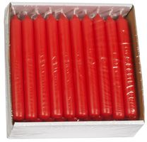 PL-Hygiene, Haushalts-Kerzen, 18,5 cm lang, 200 Stück, rot