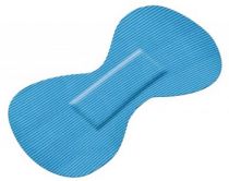 VOSS-PSA-Erste Hilfe, Finger-Kuppen-Verband Schmetterling, detektabel, textil-elastisch, blau