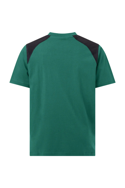 Pionier-T-Shirt mit Kontrast , Mittelgr�n/Schwarz