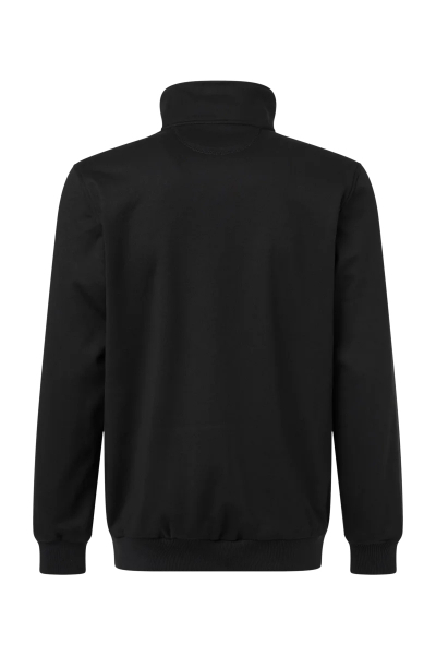 Pionier-Full Zip Sweatjacke, Schwarz
