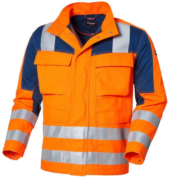 PIONIER-Warnschutz Bundjacke, CONVIS, warnorange/marine