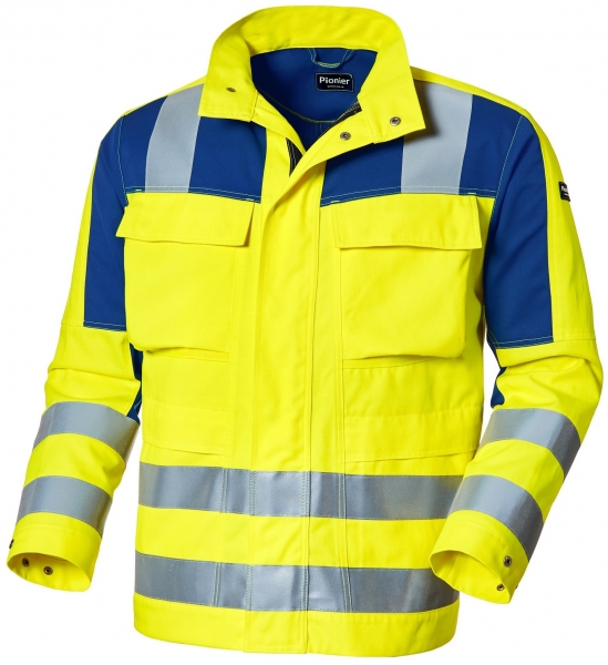 PIONIER-Warnschutz Bundjacke, CONVIS, warngelb/kornblau