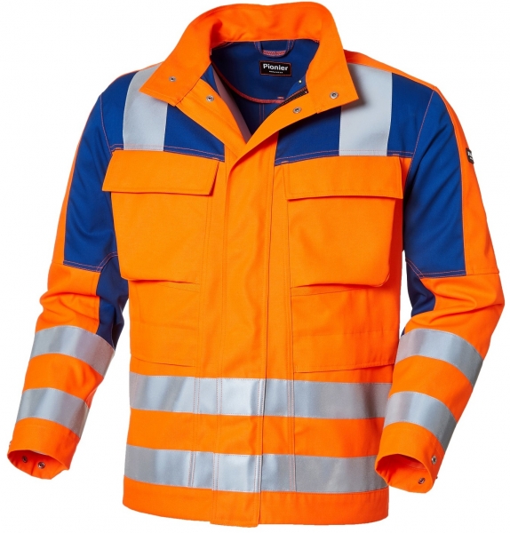 PIONIER-Warnschutz Bundjacke, CONVIS, warnorange/kornblau