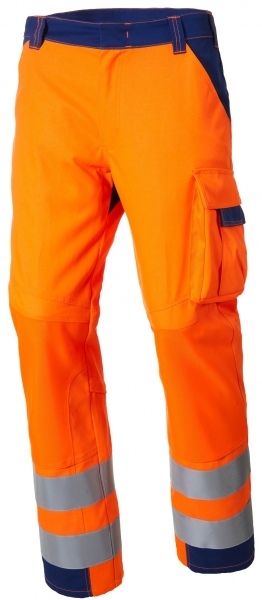 PIONIER-Warnschutz-Bundhose, CONVIS, warnorange/marine