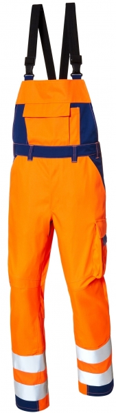 PIONIER-Warnschutz-Latzhose, CONVIS, warnorange/marine