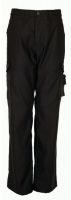 PIONIER-Workwear-Canvas-Cargo-Stretch-Arbeits-Berufs-Hose, Bundhose, MG300, schwarz