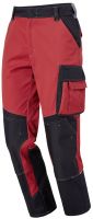 PIONIER-Workwear-Arbeits-Berufs-Bund-Hose, ca. 245g/m, schwarz/rot