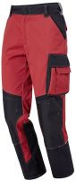 PIONIER-Workwear-Arbeits-Berufs-Bund-Hose, ca. 245g/m, schwarz/rot